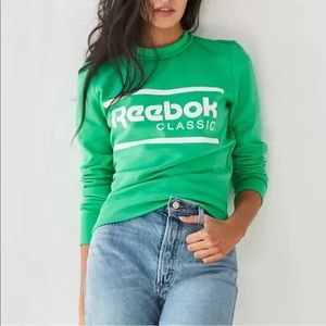 Reebok UO exclusive Bright Green Iconic Crew Neck Sweatshirt M